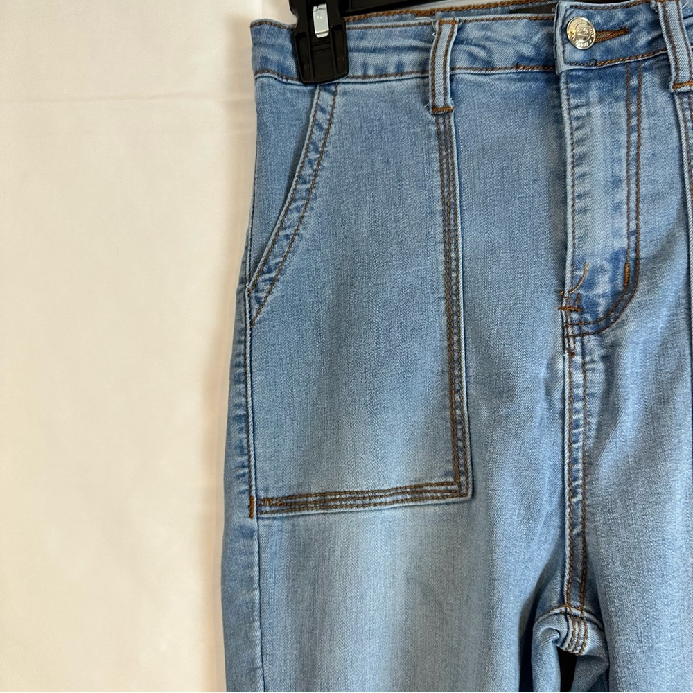 Monkey Ridge Jeans Original Vintage Bell Bottom White Wash Y2K Size 3/26 - Picture 12 of 16
